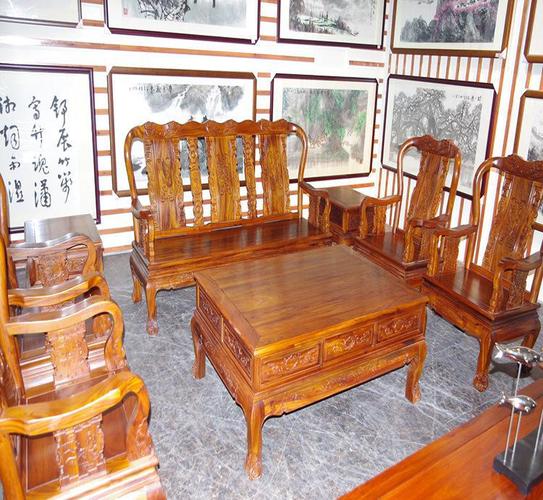八宝如意沙发八件套 红木实木家具 非洲酸枝红木家具   产品介绍 产品